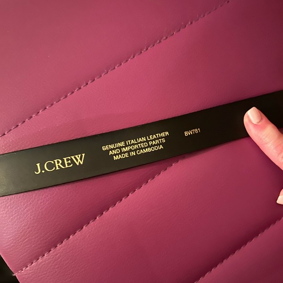 J. Crew Heart Classic Italian Leather Belt Black XL - Picture 6 of 8